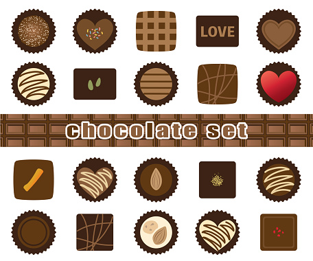 Assortment of chocolate illustration