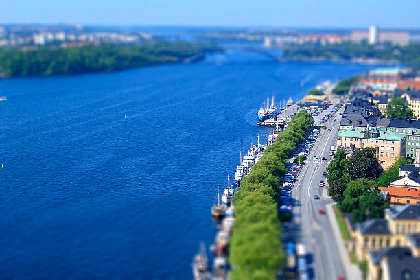 istock Panoramic View of Stockholm, Sweden. Tilt-shift effect applied 635936274