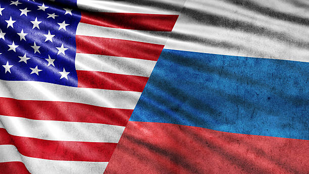 istock Russian USA Flag 635938194