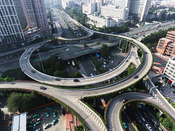 istock Aerial highway junction 635938866