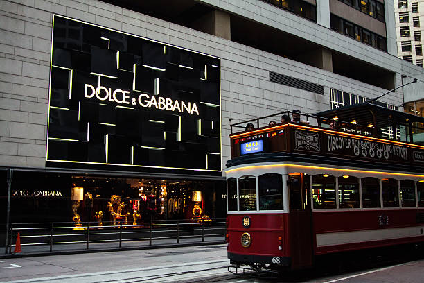 dolce & gabbana store in hong kong. - dolce & gabbana imagens e fotografias de stock