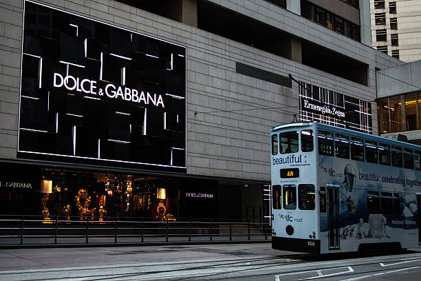 dolce & gabbana store in hong kong. - dolce & gabbana imagens e fotografias de stock