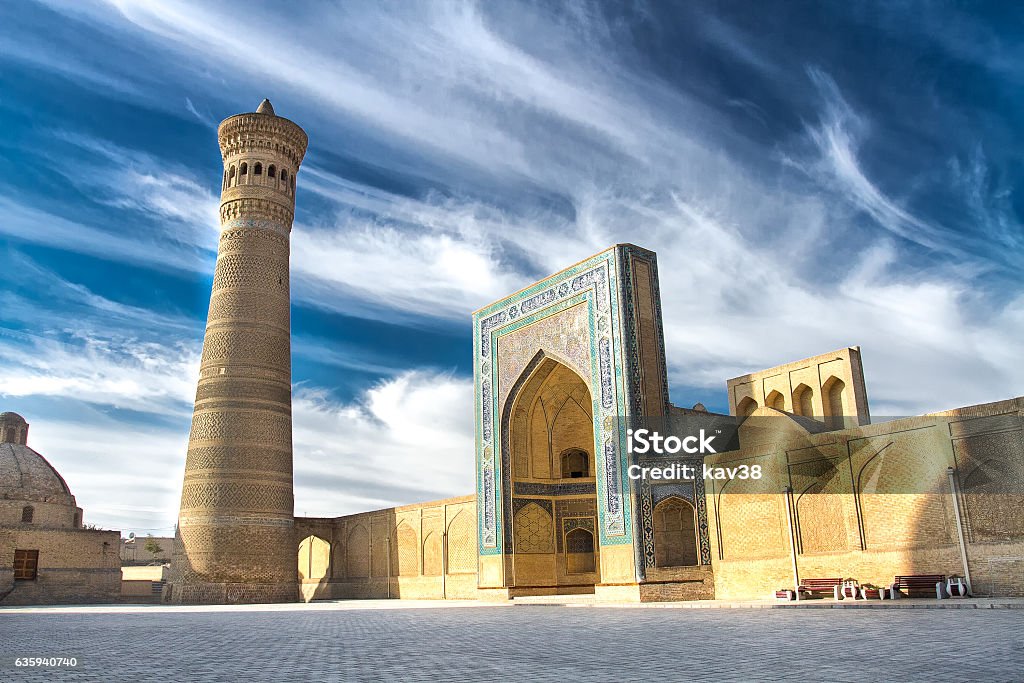 Kalyan Minaret and Mosque, Bukhara, Uzbekistan Uzbekistan Stock Photo