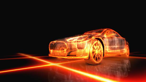 istock fiery appearance of the machine 635942990