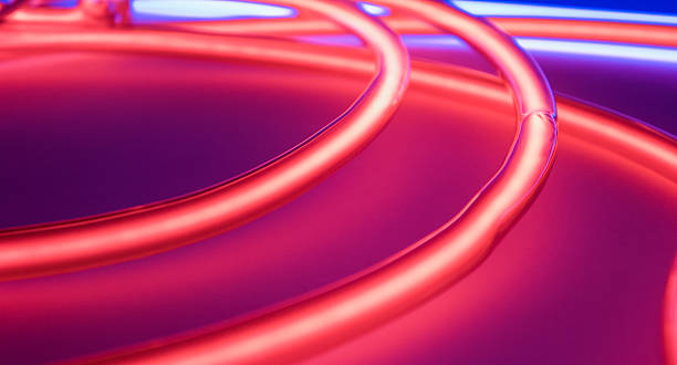 istock Retro neon lamps energy backgrounds idea 635944524