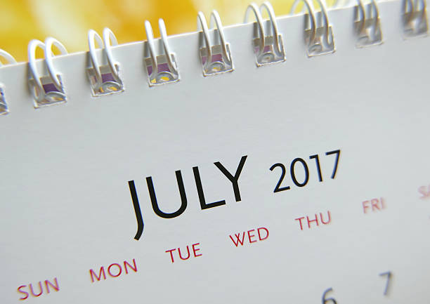 istock Close up calendar of July 2017 635944602