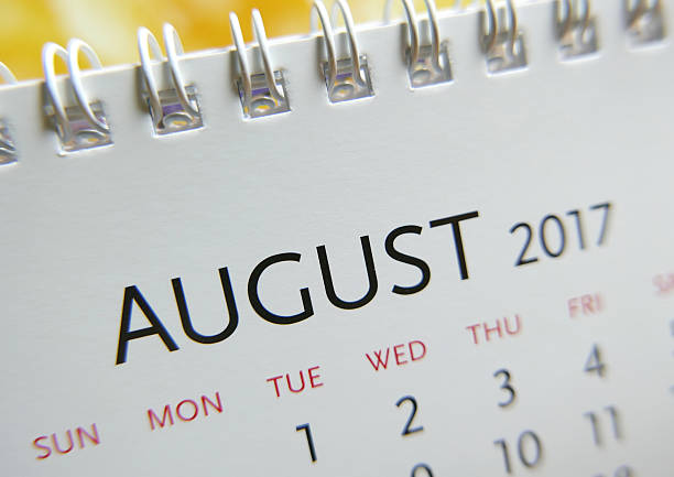 istock Close up calendar of August 2017 635944656