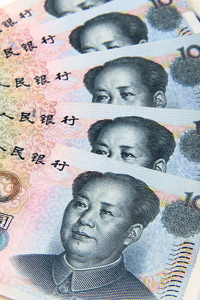 chinês dinheiro  - 10 yuan note - fotografias e filmes do acervo