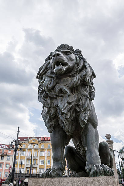 istock Lion statue at Lion's Bridge in Sofia, Bulgaria 635951198