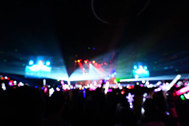 istock Defocused entertainment concert lighting on stage 635952358