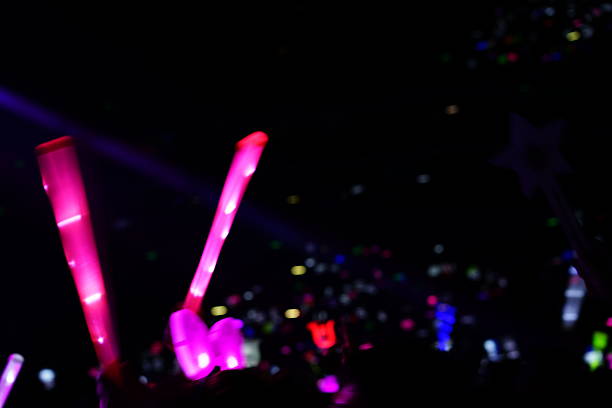 istock Defocused entertainment concert lighting on stage 635954106