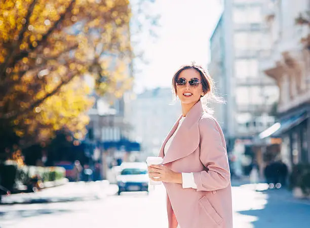 Photo of Beautiful elegant woman outdoors