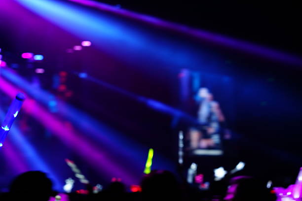 istock Defocused entertainment concert lighting on stage 635954220
