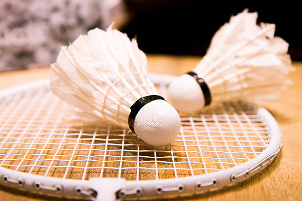 istock Badminton racket and shuttlecock on the table 635954382