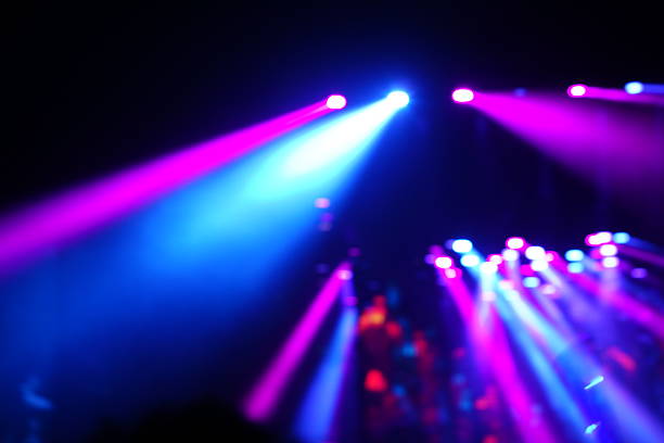 istock Defocused entertainment concert lighting on stage 635954410