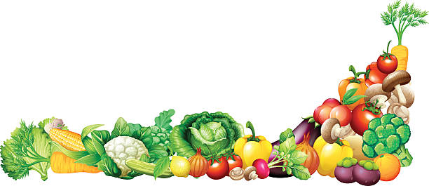 新鮮な野菜や果物を使った紙のデザイン - eggplant cut out vegetable food点のイラスト素材／クリップアート素材／マンガ素材／アイコン素材