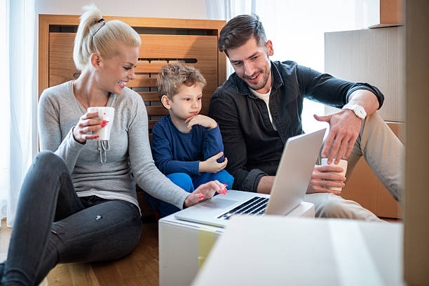 istock Family in their new house 635960416
