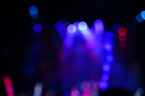 istock Defocused entertainment concert lighting on stage 635960578