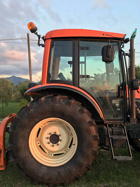 istock Tractor parked in rural Tuscany, close-up 635961570
