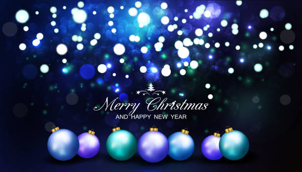 рождественский фон с абстрактными огнями бокех и рождеством ба - christmas backgrounds gift bow stock illustrations