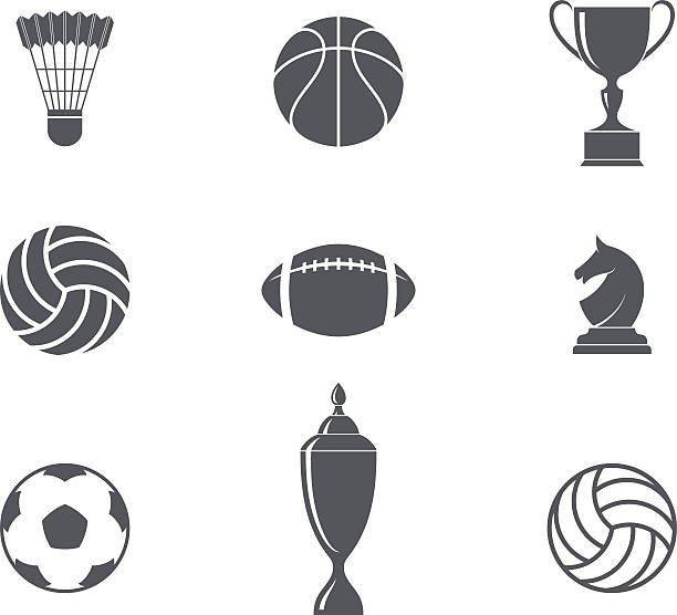 спорта. набор иконок - basketball nobody sporting ball stock illustrations