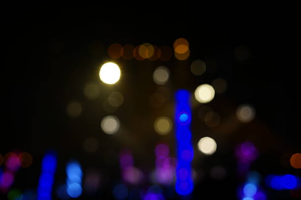 istock Defocused entertainment concert lighting on stage 635981734