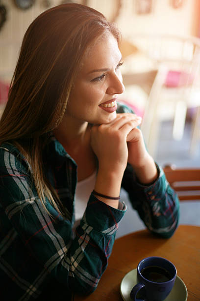 istock Smiling woman and memories. 635981794