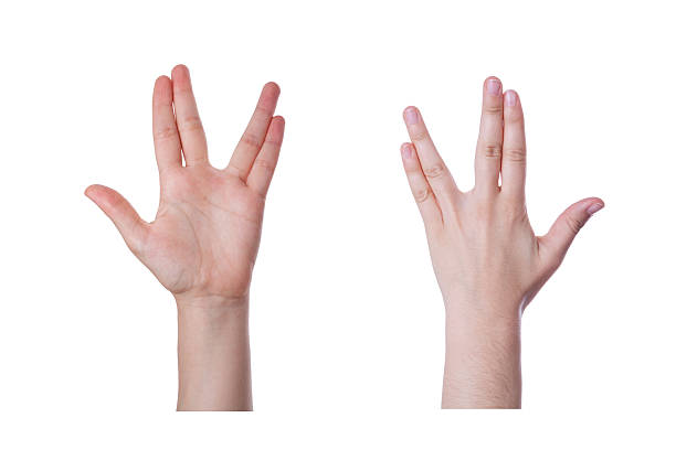 istock Hand gesture for the Vulcan salute or greeting 635982678