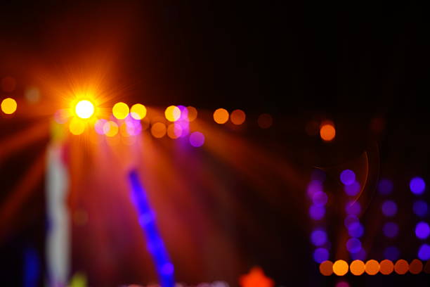 istock Defocused entertainment concert lighting on stage 635984716
