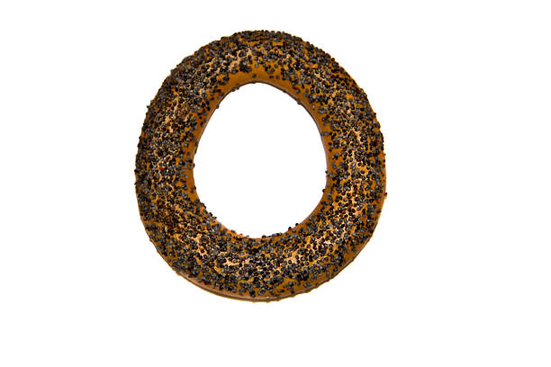 istock Bagel with poppy isolated on white background 635985068