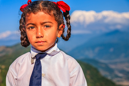 Nepali schoolgirl near Pokhara.http://bhphoto.pl/IS/nepal_380.jpg