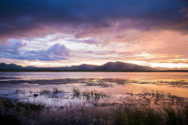 istock Twilight time on the lake and mountain 635986862