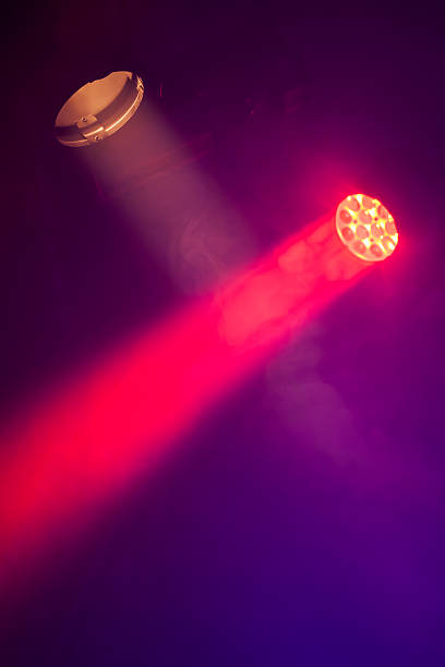 istock Stage spot lights with smoke in beams 635992172