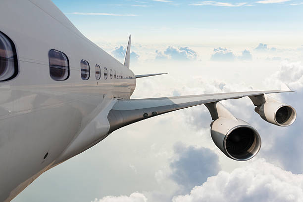 istock Body of a Flying Airplane 635993078