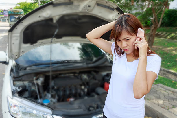istock Closeup portrait, Stressed woman calling for help on cell phone 635997776