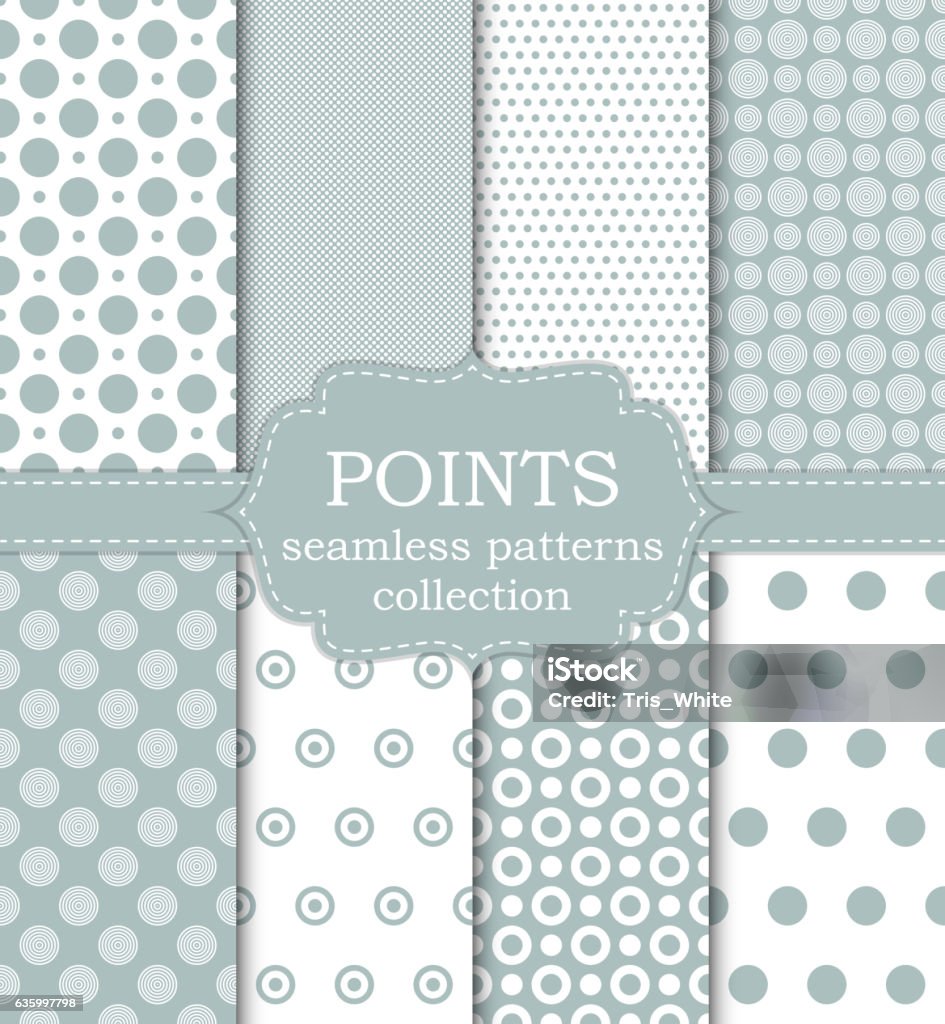 Point Pattern Seamless Vector Illustration Set Of Seamless Patterns Stock Illustration ...