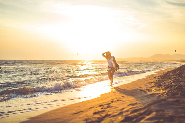 istock Golden sunset on the beach 635999746