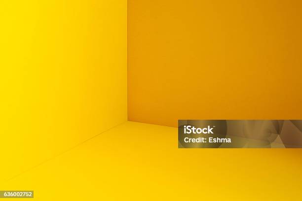 Yellow Corner Stock Photo - Download Image Now - Corner, Yellow, Wall - Building Feature