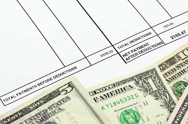 istock Detail of a payslip 636004818