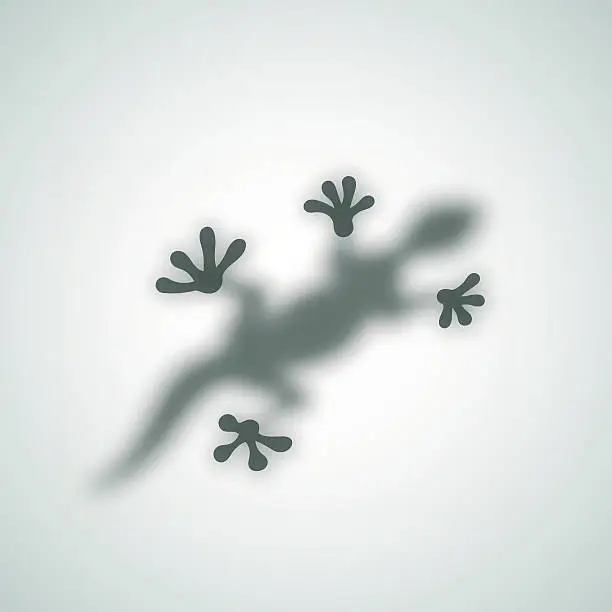 Vector illustration of Diffuse Reptile Silhouette Shadow Abstract Vector Image. Lizard Gecko or