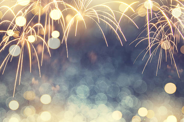 istock Vintage fireworks at New Year 636005526
