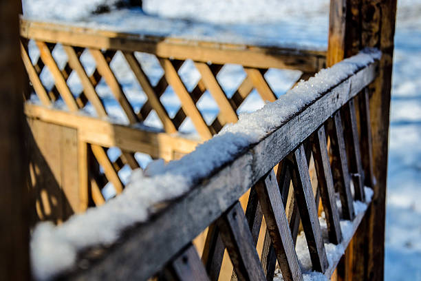istock Wooden fence background. 636005838