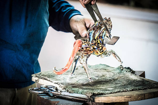 Glass Blowing Factory in Mexico making various glass products ++ PROPERTY RELEASE INCLUDES HORSE SCULPTURE AND FACTORY+++