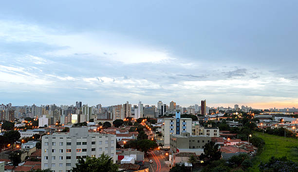 Top view of Campinas, in Brazil, during the sunset Top view of the city of Campinas, in Brazil, during the sunset campinas photos stock pictures, royalty-free photos & images