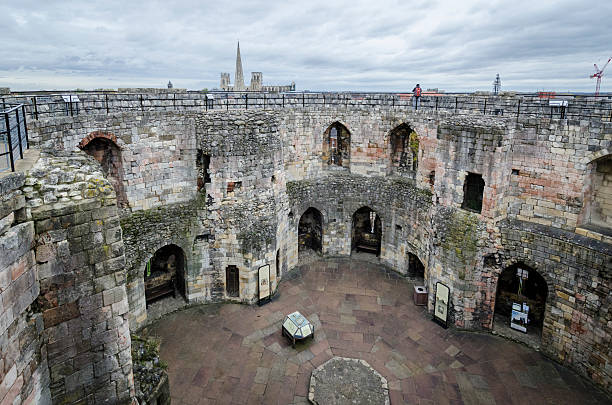 Clifford's Tower, York, UK York, UK - November 9, 2012: View of the interior of Clifford's Tower, York, UK keep fortified tower photos stock pictures, royalty-free photos & images