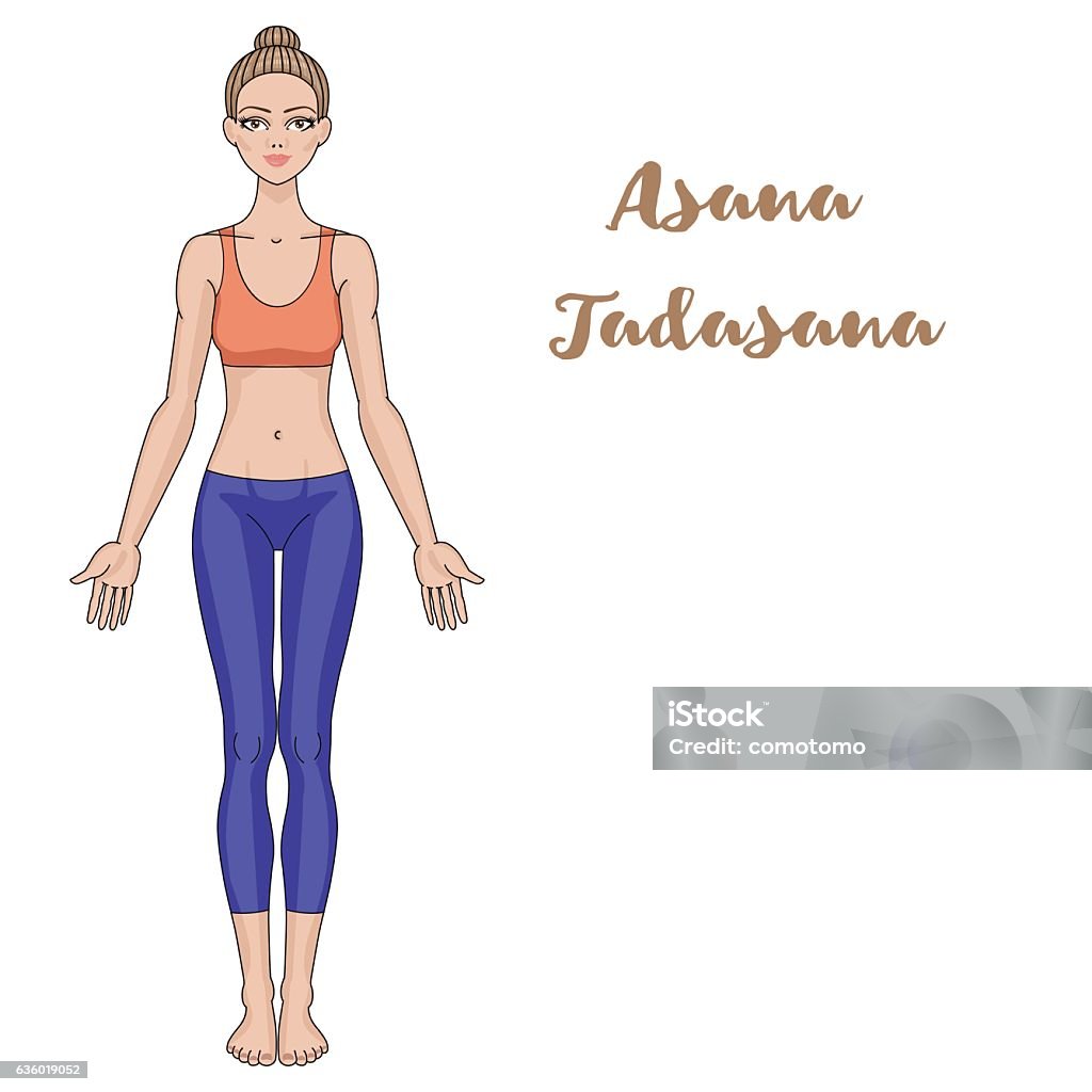Women Silhouette Yoga Mountain Pose Tadasana Stock Illustration - Download  Image Now - Mountain Pose, Good Posture, Portrait - iStock