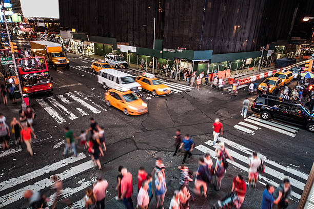 Crowd in Times Square New York