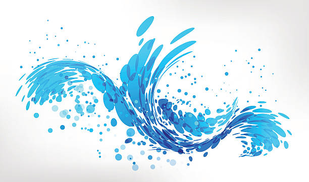 튀기다 저수시설 - splashing water wave drop stock illustrations