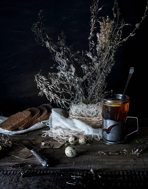 istock still life. vintage. a simple country breakfast on  wooden table 636028152