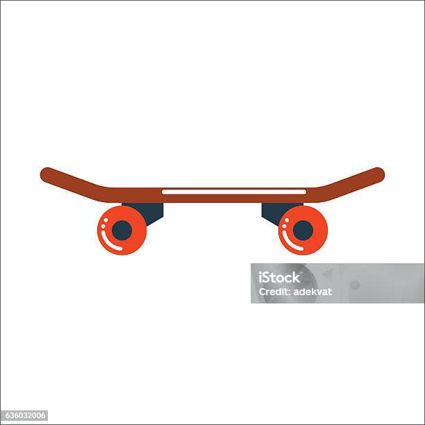 Skateboard Board Vector Isolated Stock Illustration - Download Image Now - Skateboarding, Skateboard, Skating
